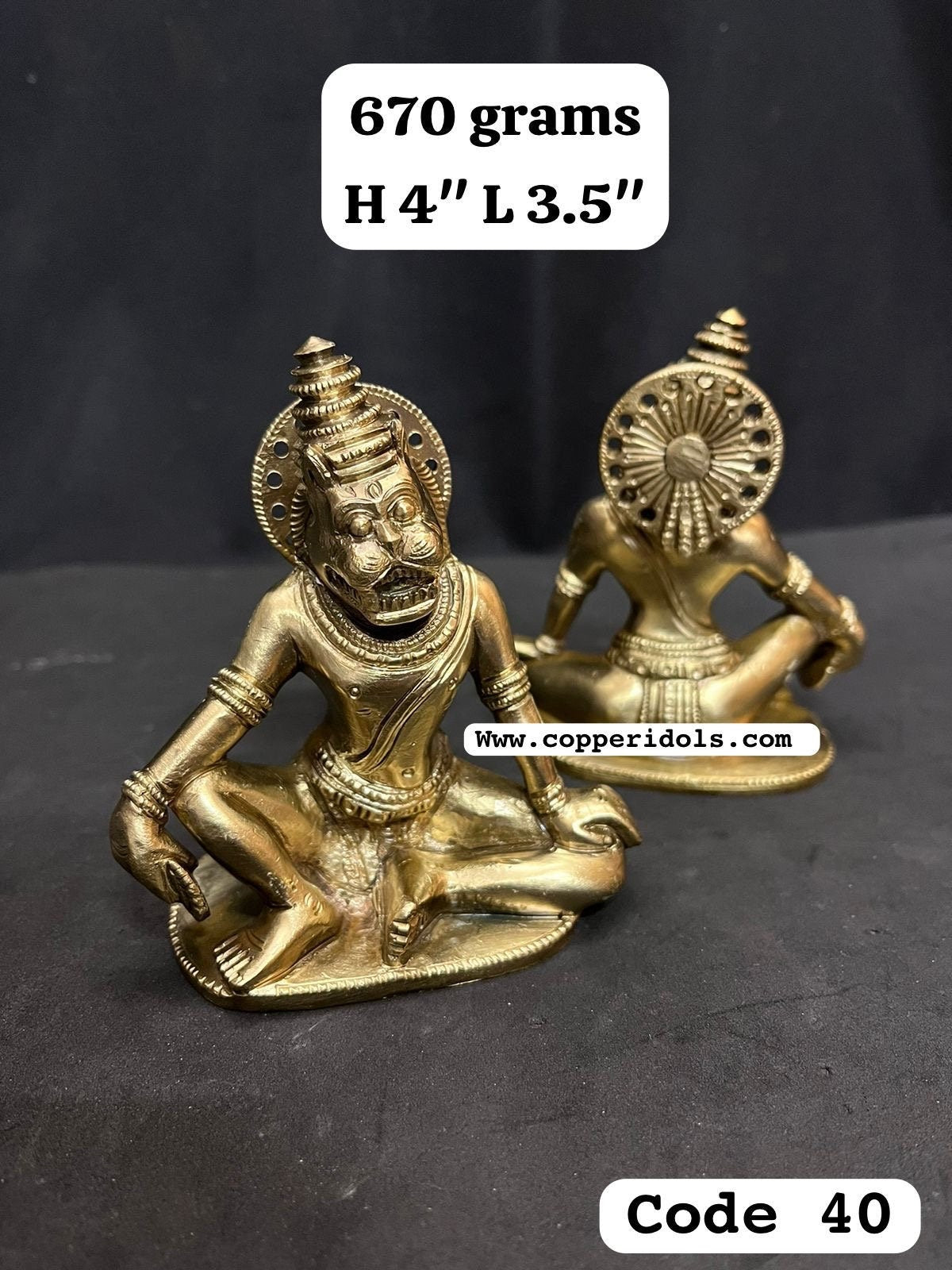 Panchaloha handcrafted prayoga chakra narasimha/sukasana narasimha