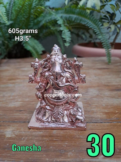 Prasiddh copper idols present copper idol of hoysala style mysore ganesha