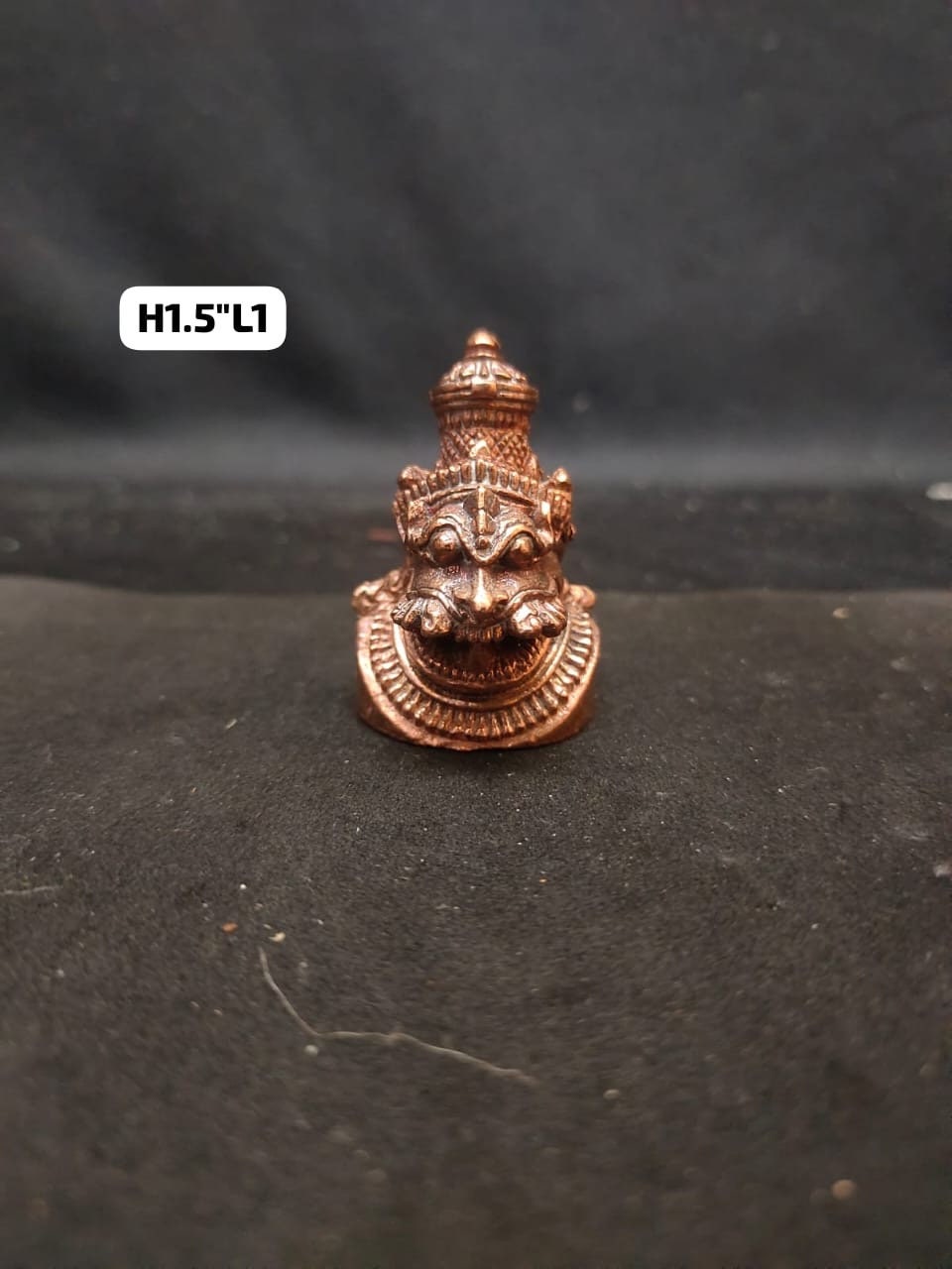 Copper casted narasimha mask miniature one ( set of 5 ) Narasimha Mukha