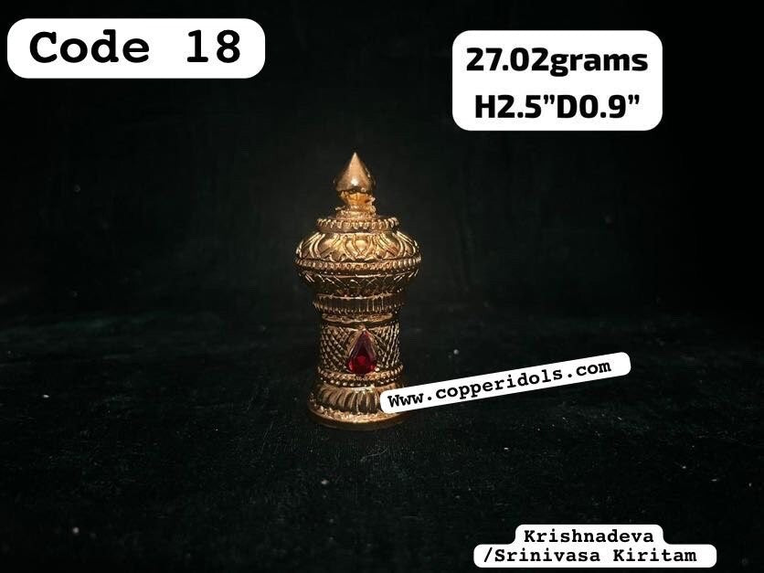 Copper made gold plated crowns/ kiritam ( set of 1 )