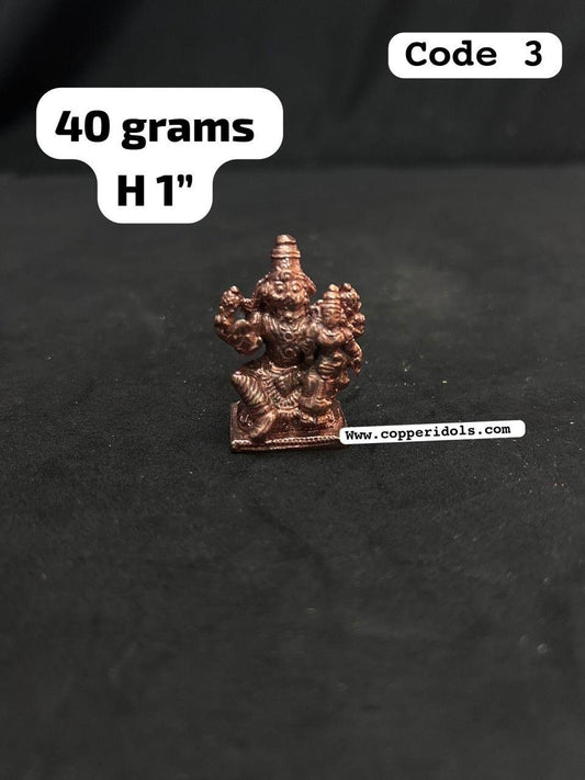 Prasiddh copper idols presents copper idol of Lakshmi narasimha swamy miniature