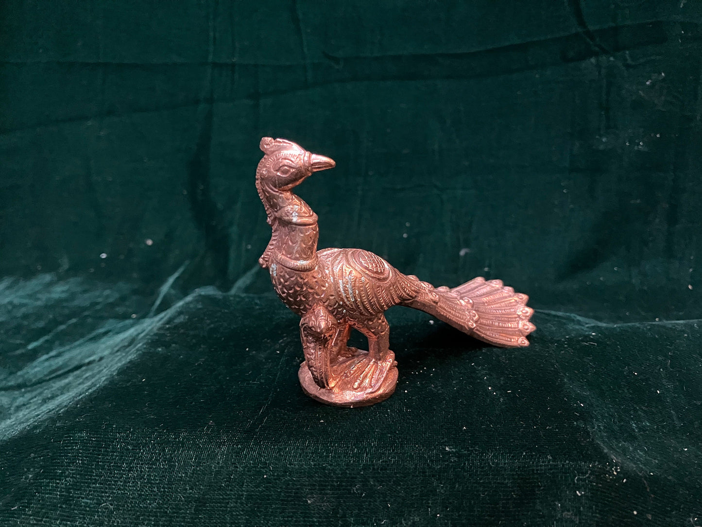 Prasiddh copper idol present copper idol of peacock vahana