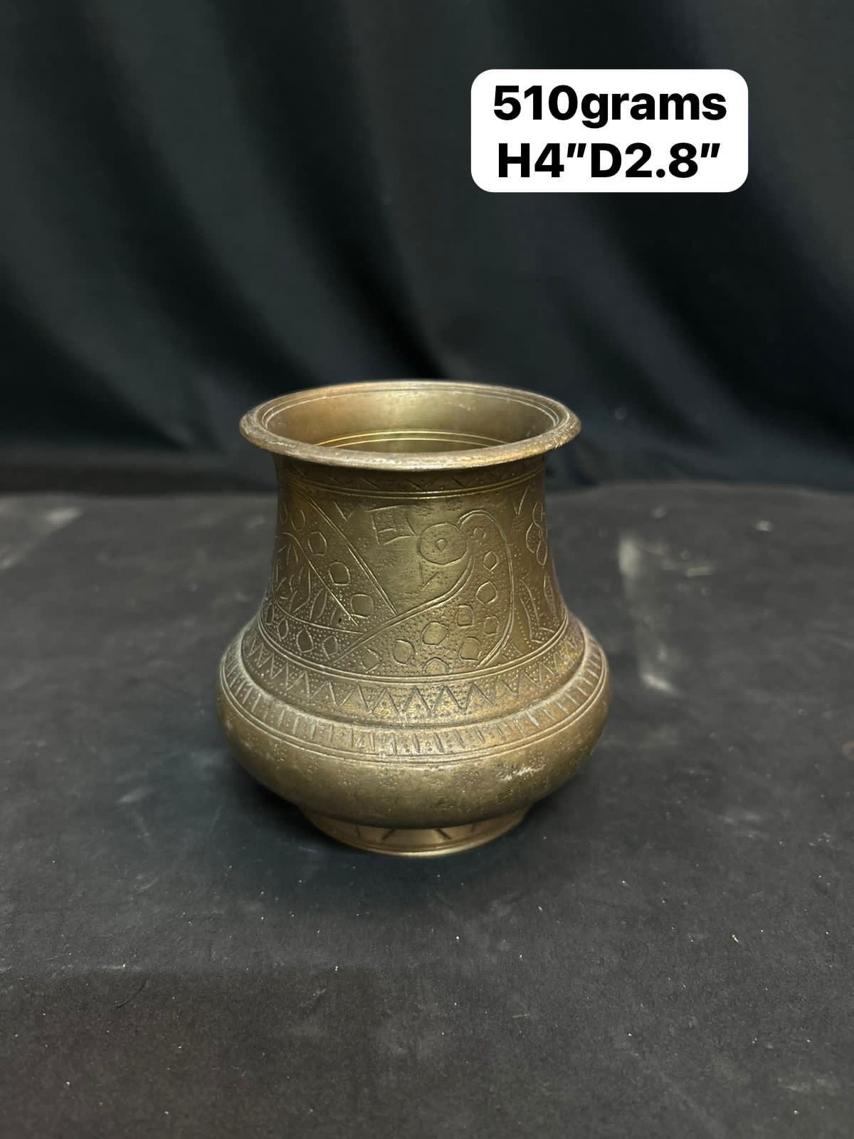 Vintage bronze cast Theerta pot , holy water kalsha pot from Deccan India