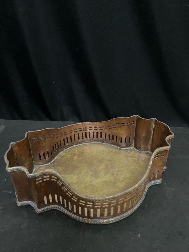 Vintage brass made jali cut tray