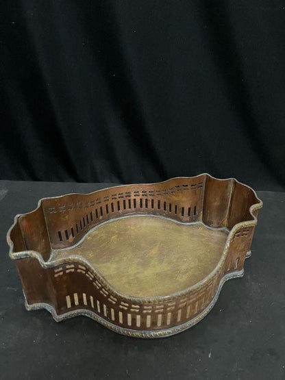 Vintage brass made jali cut tray