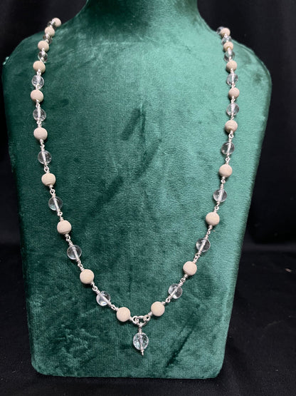 Silver made Tulsi Spatkika mala