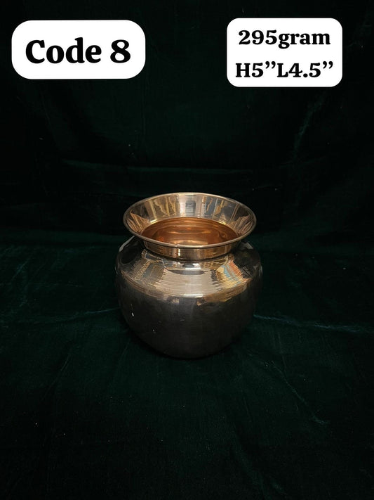 Copper made thick gauge pooja chombu