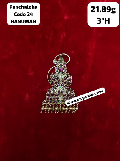 Panchaloha made gold plated padakam of Anjaneya , Hanuman / pendent