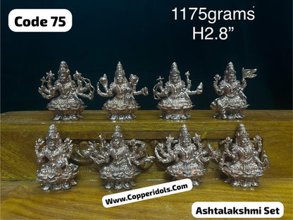 Copper made ashtalakshmi set ( 2 D model )