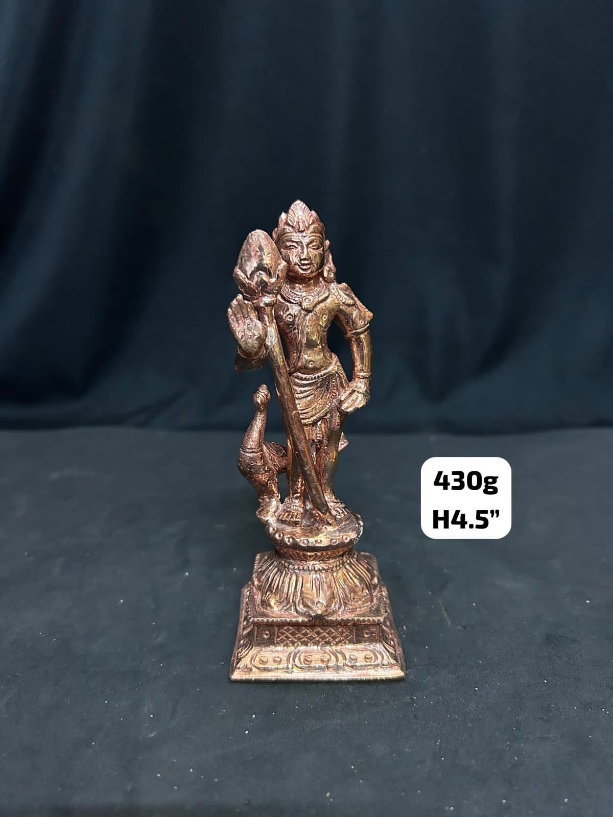 Prasiddh copper idols presents copper idol of Karthikeya/ skanda/ muruga swamy