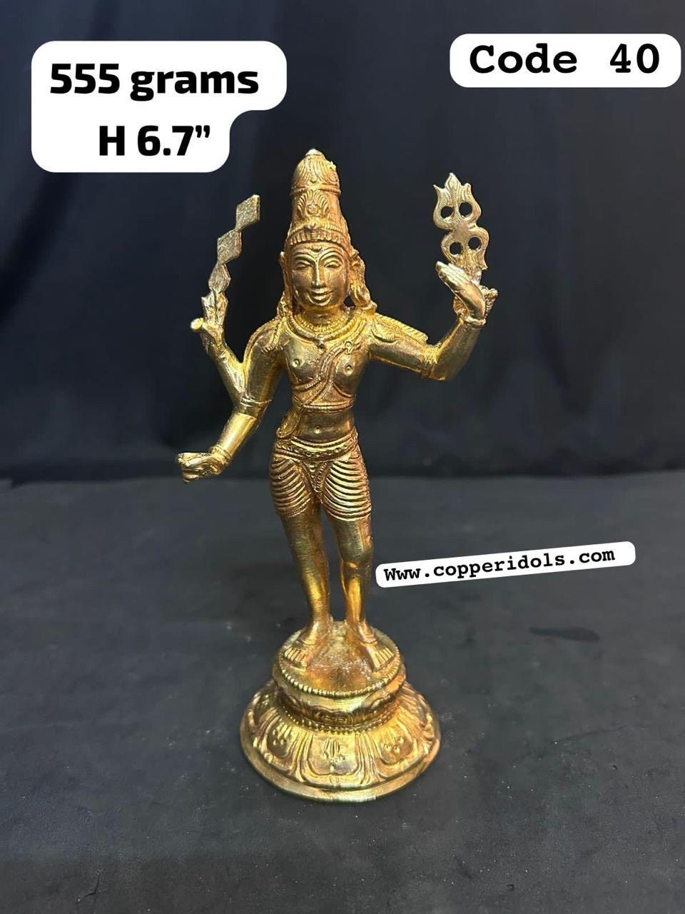 Prasiddh copper idols presents copper idol of Subramanya Swamy / Karthikeya/ Skanda with bow and arrow , Pulinthar