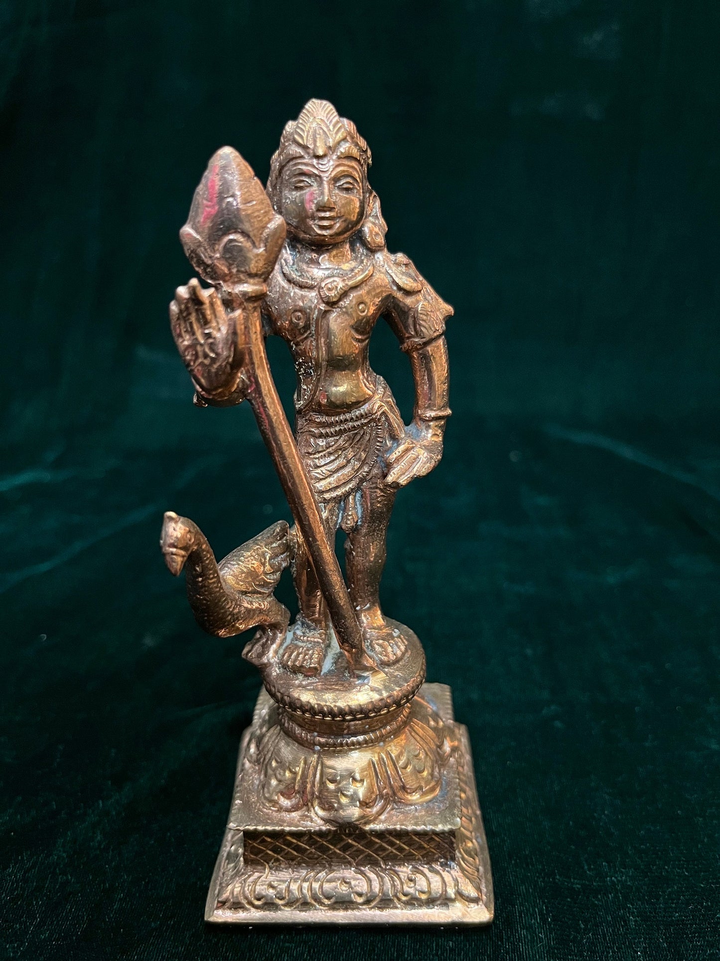 Prasiddh copper idols presents copper idol of Karthikeya/ skanda/ muruga swamy