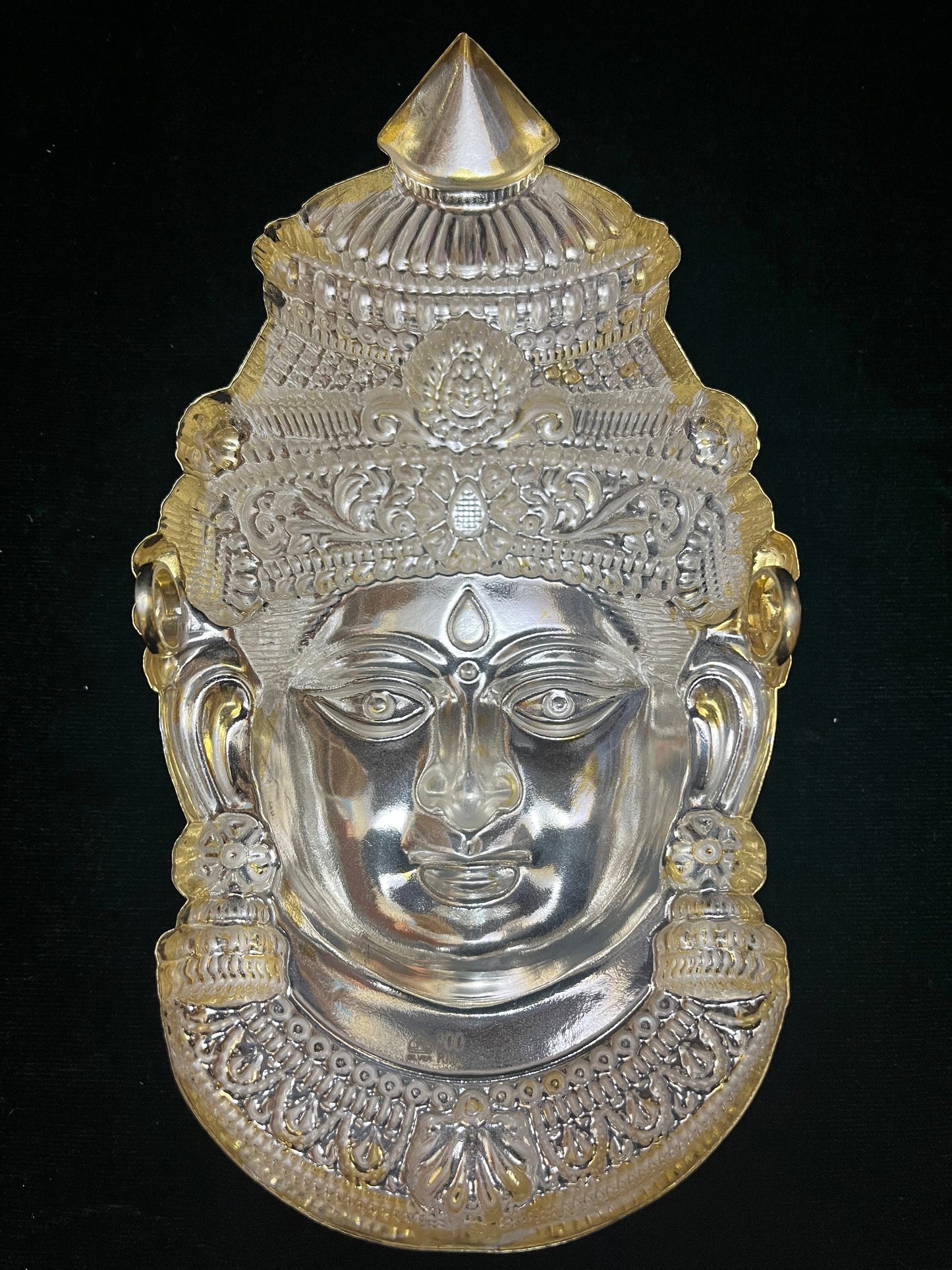 Prasiddh copper idol presens silver idol of gowri face/gouri mukhawada