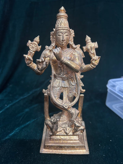 Prasiddh copper idols present copper idol of chaturbuja venugopala krishna