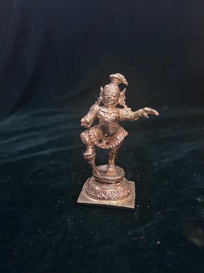 Prasiddh copper idol present panchaloha idol of butter ball krishna