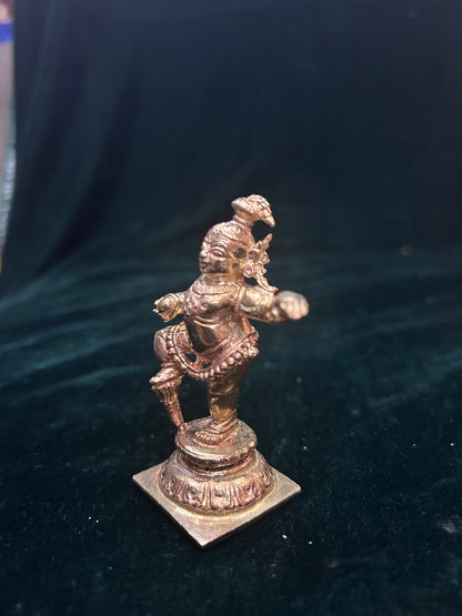 Prasiddh copper idol present panchaloha idol of butter ball krishna