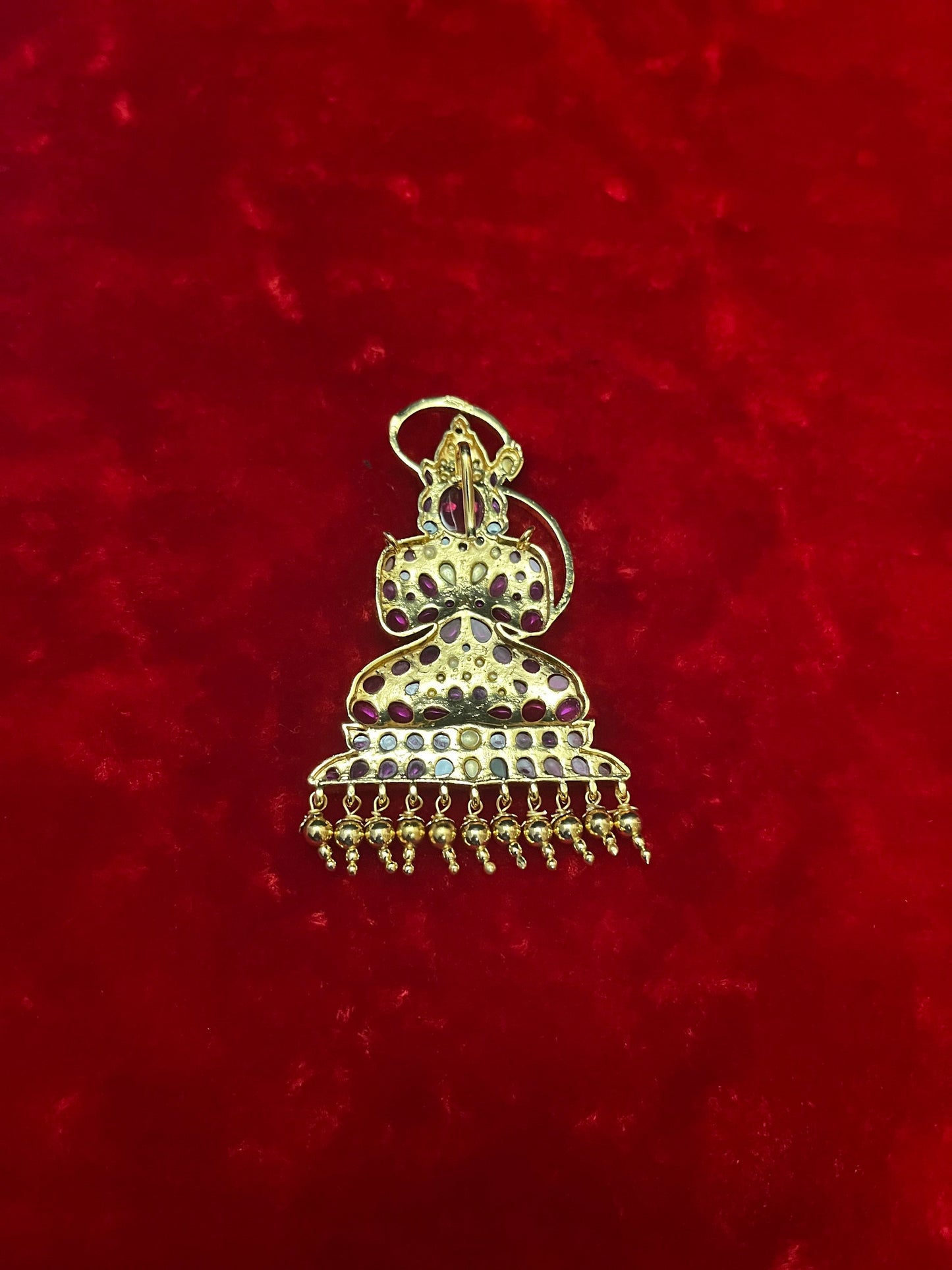 Panchaloha made gold plated padakam of Anjaneya , Hanuman / pendent