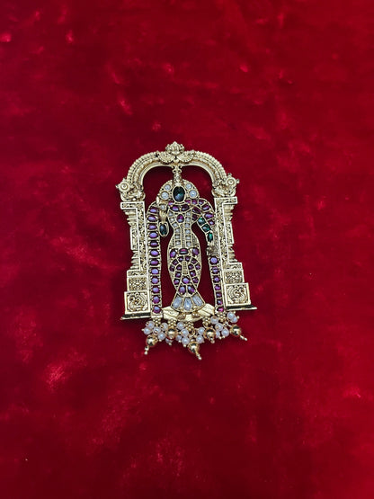 Panchaloha made gold plated padakam of Madurai Meenakshi pendant