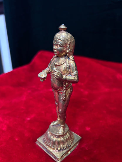 Prasiddh copper idols present panchaloha idol of navaneeth krishna a fine kerala style malbar beauty krishna