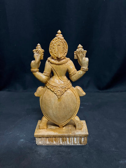 White teak made koorma moorthy/ kurma murthy idol