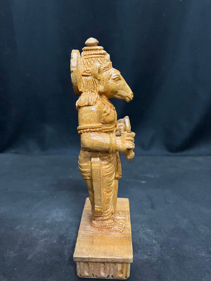 White teak made Kalki bhagwan idol