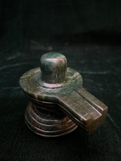 Green aventurine made shiva linga