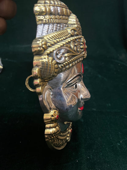 Prasiddh copper idol presens silver idol of gowri face/gouri mukhawada