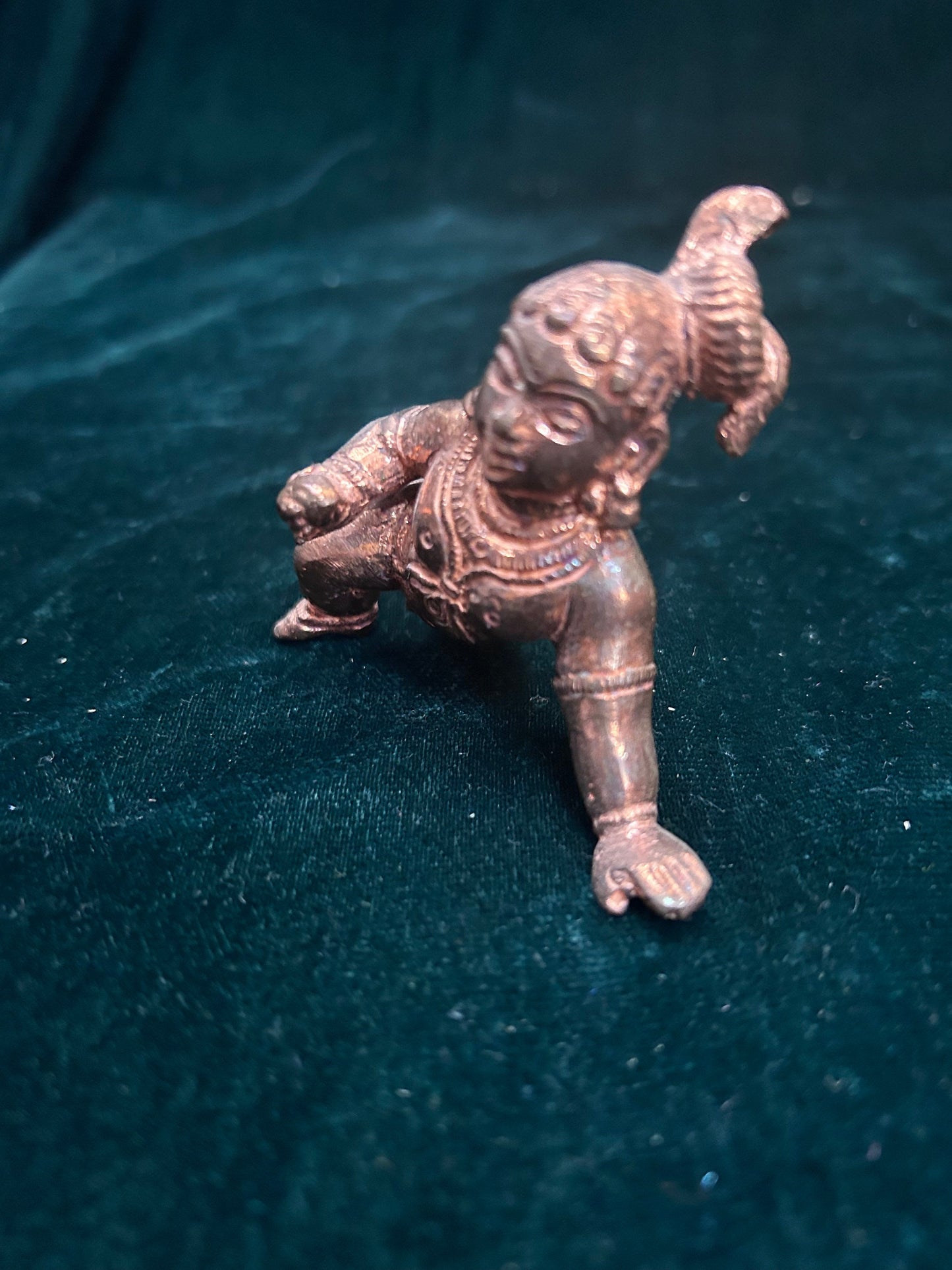 Prasiddh copper idols present copper dol of ambegalu Krishna