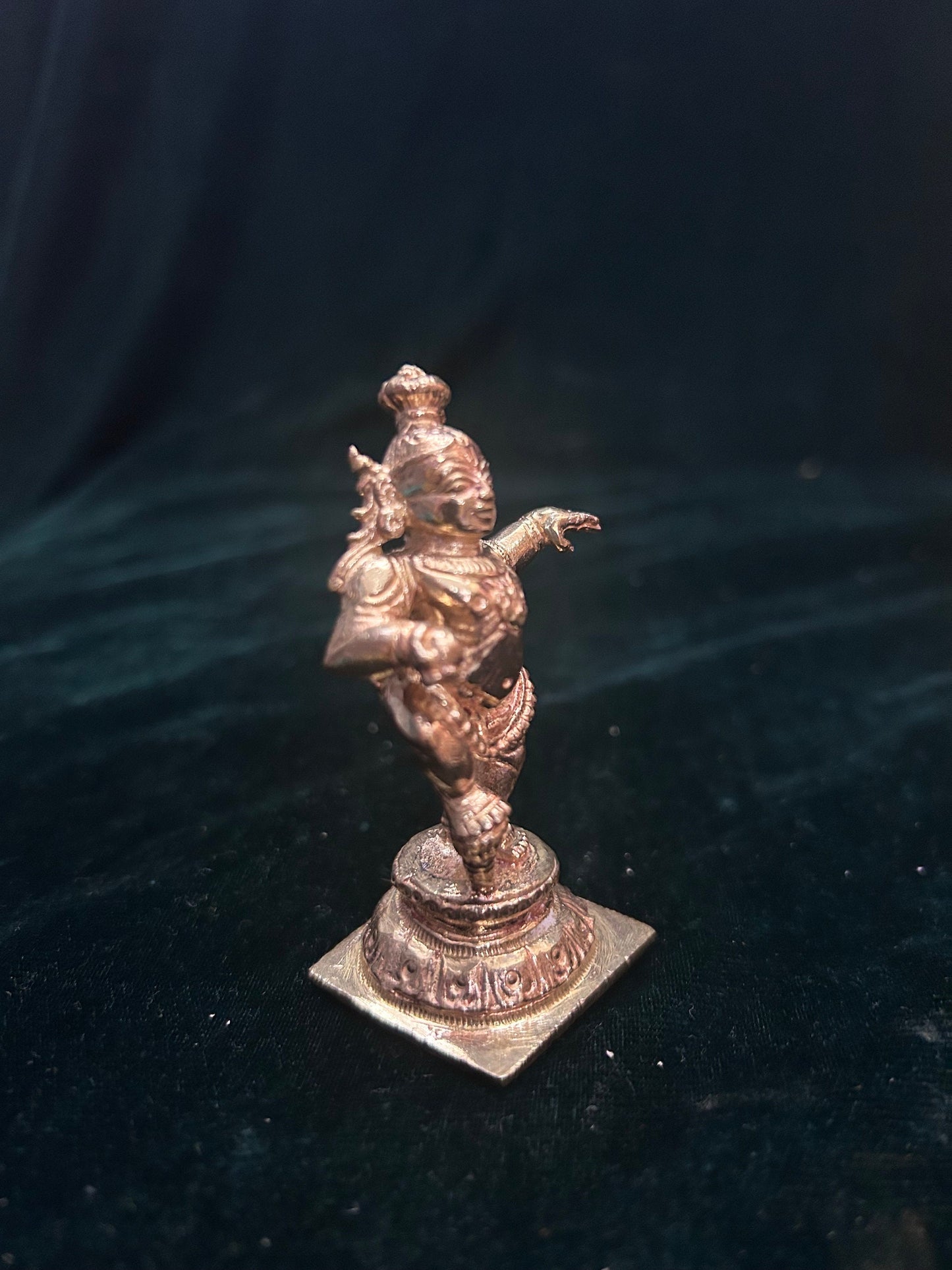 Prasiddh copper idol present panchaloha idol of butter ball krishna