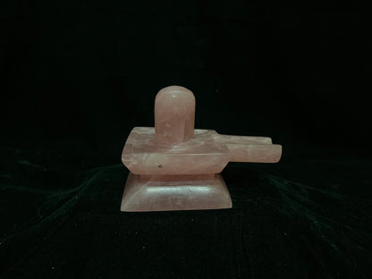 Prasiddh copper idol present pinkquartz stone shivalinga / shivalinga