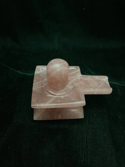 Prasiddh copper idol present pinkquartz stone shivalinga / shivalinga