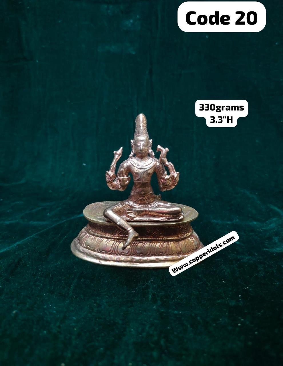 Prasiddh copper idols presents Copper idol of shiva with peeta