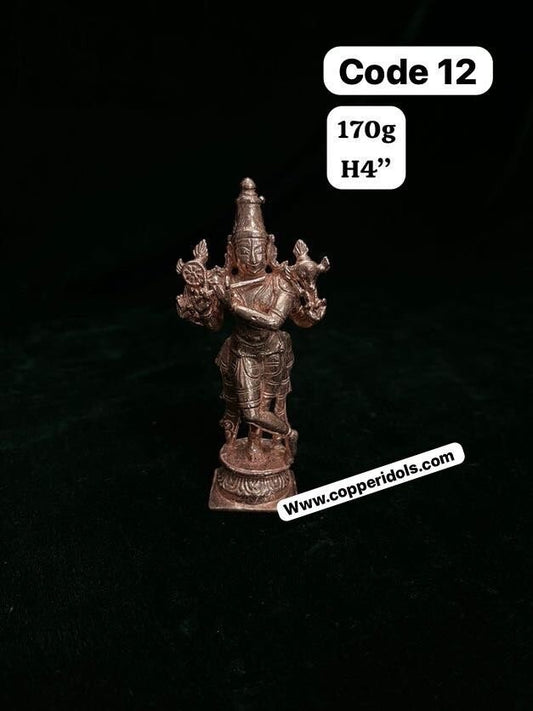 copper made chaturbuja krishna / venugopala krishna