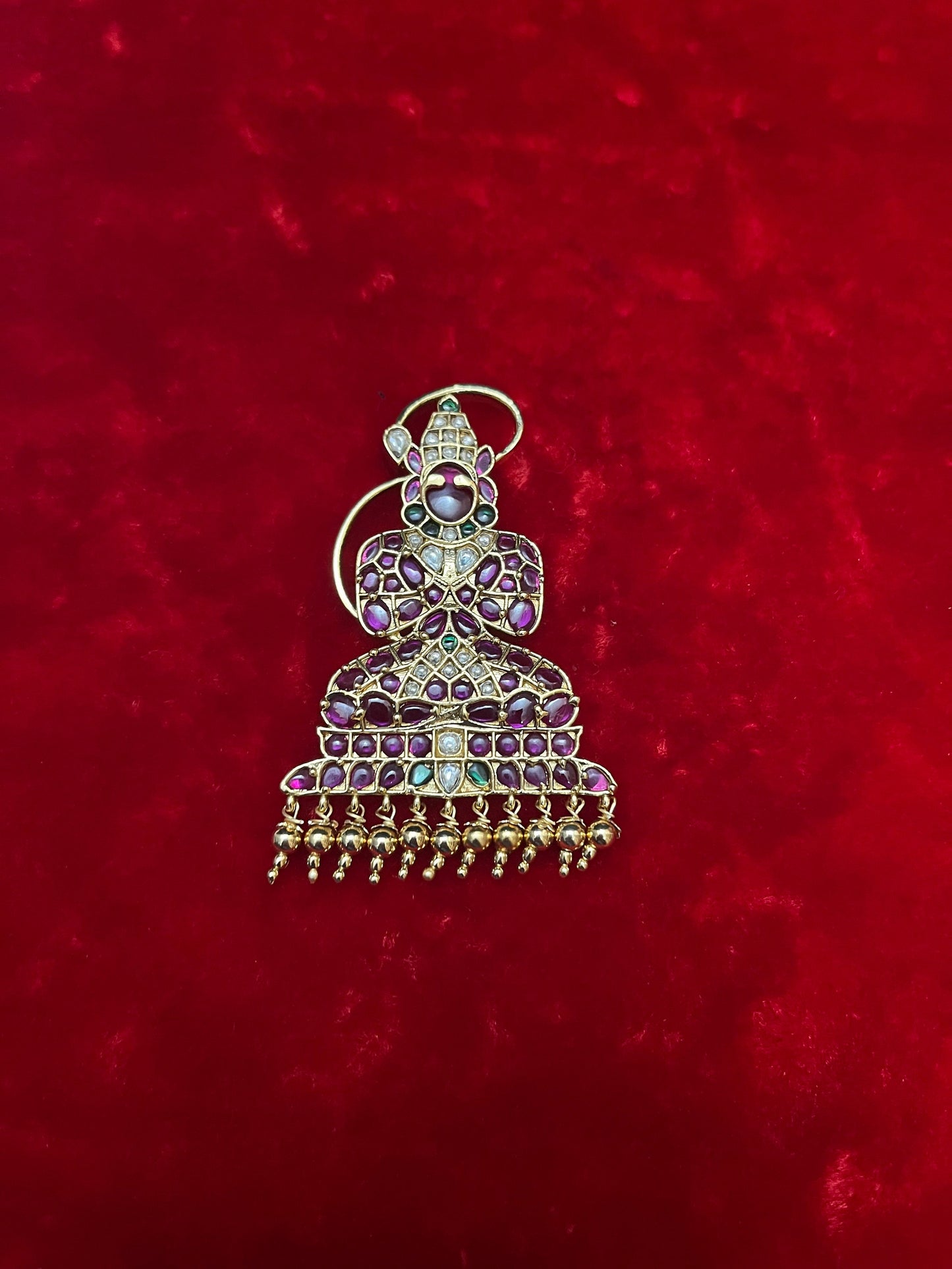 Panchaloha made gold plated padakam of Anjaneya , Hanuman / pendent