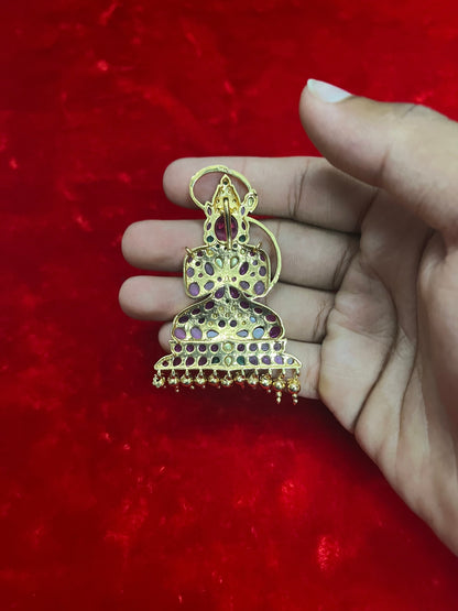 Panchaloha made gold plated padakam of Anjaneya , Hanuman / pendent