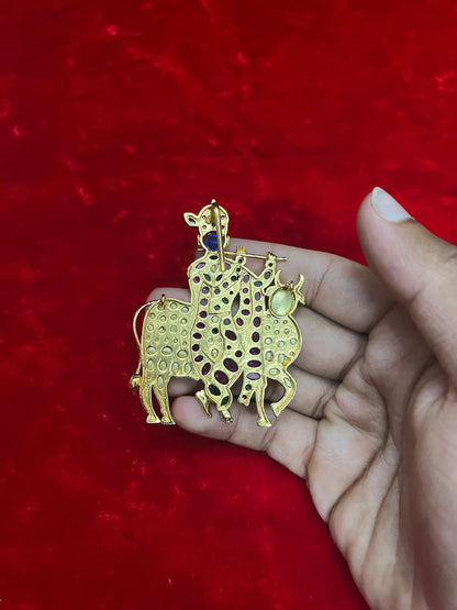 Panchaloha made gold plated padakam of Gopala Krishna