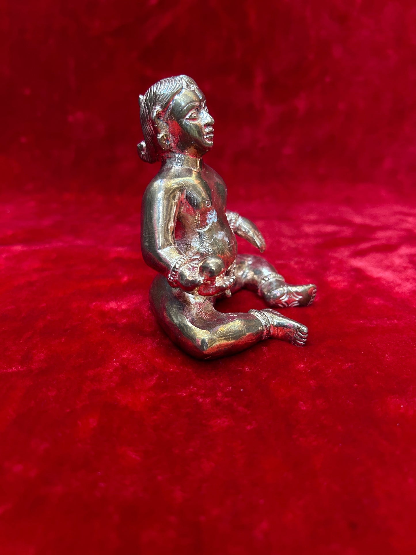 Copper made bala krishna/ Butter ball krishna/ Navaneeta krishna/Little krishna