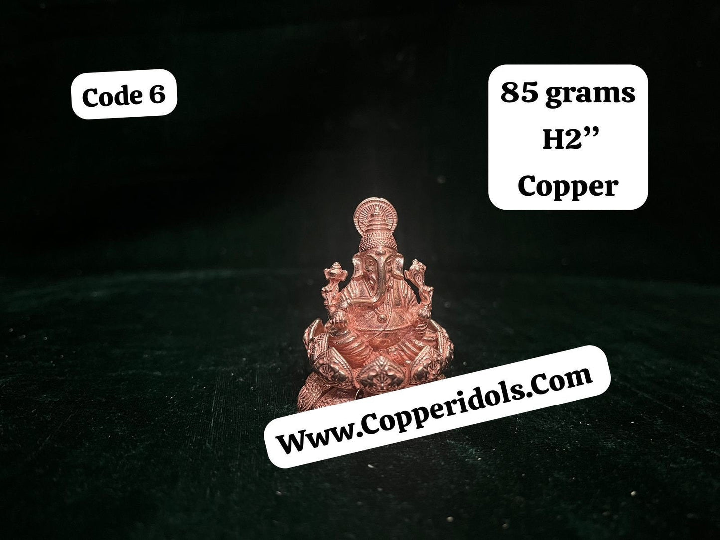 Prasiddh copper idols presents Copper idol of Ganesha on lotus peeta / Vinayaka