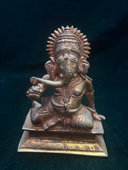 Prasiddh copper idol present copper idol of ganesha