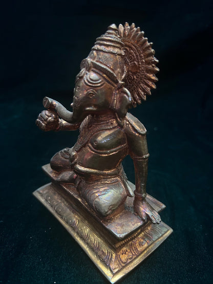 Prasiddh copper idol present copper idol of ganesha