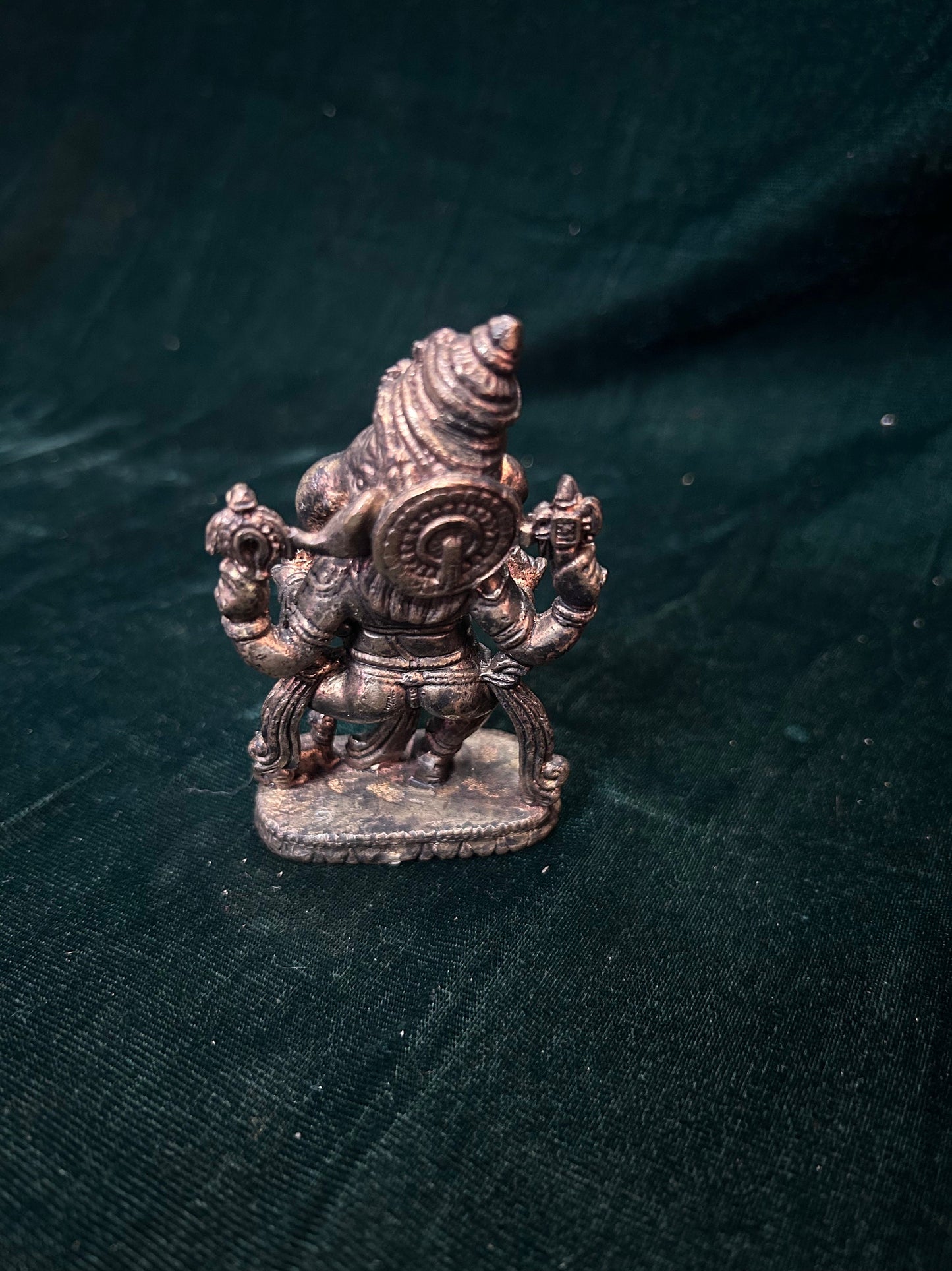 Prasiddh copper idols presents Antique polished Narthana Ganapati dancing Ganesha Vinayaka / Natya Ganesha