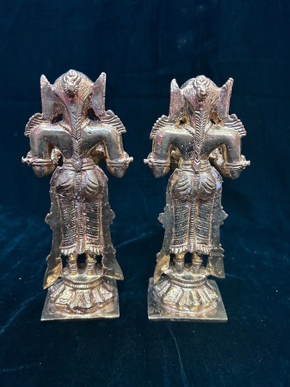 Prasiddh copper idol present panchaloha idol of deepamalli / deepa lakshmi pair