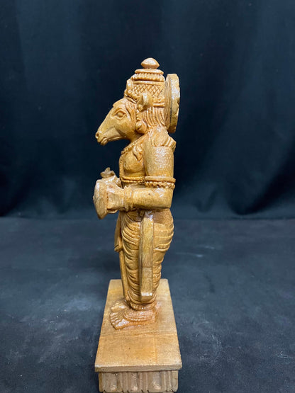 White teak made Kalki bhagwan idol