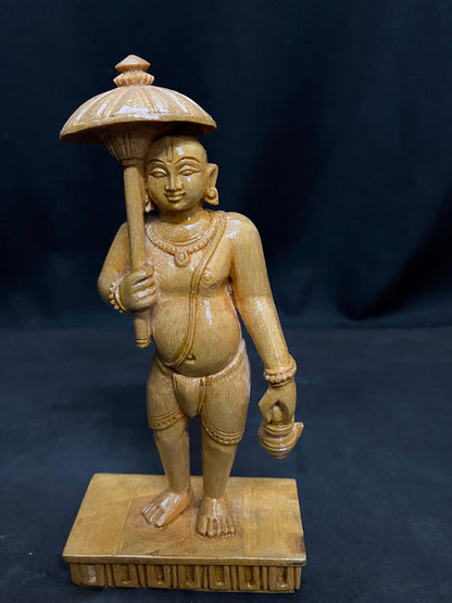 white teak made trivikrama vamana idol