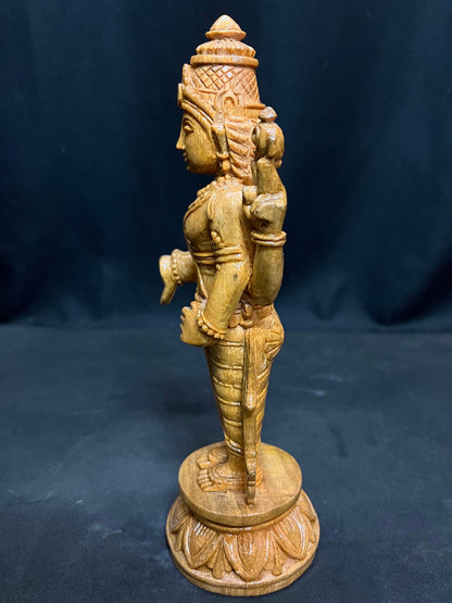 white teak made srinivasa swamy idol