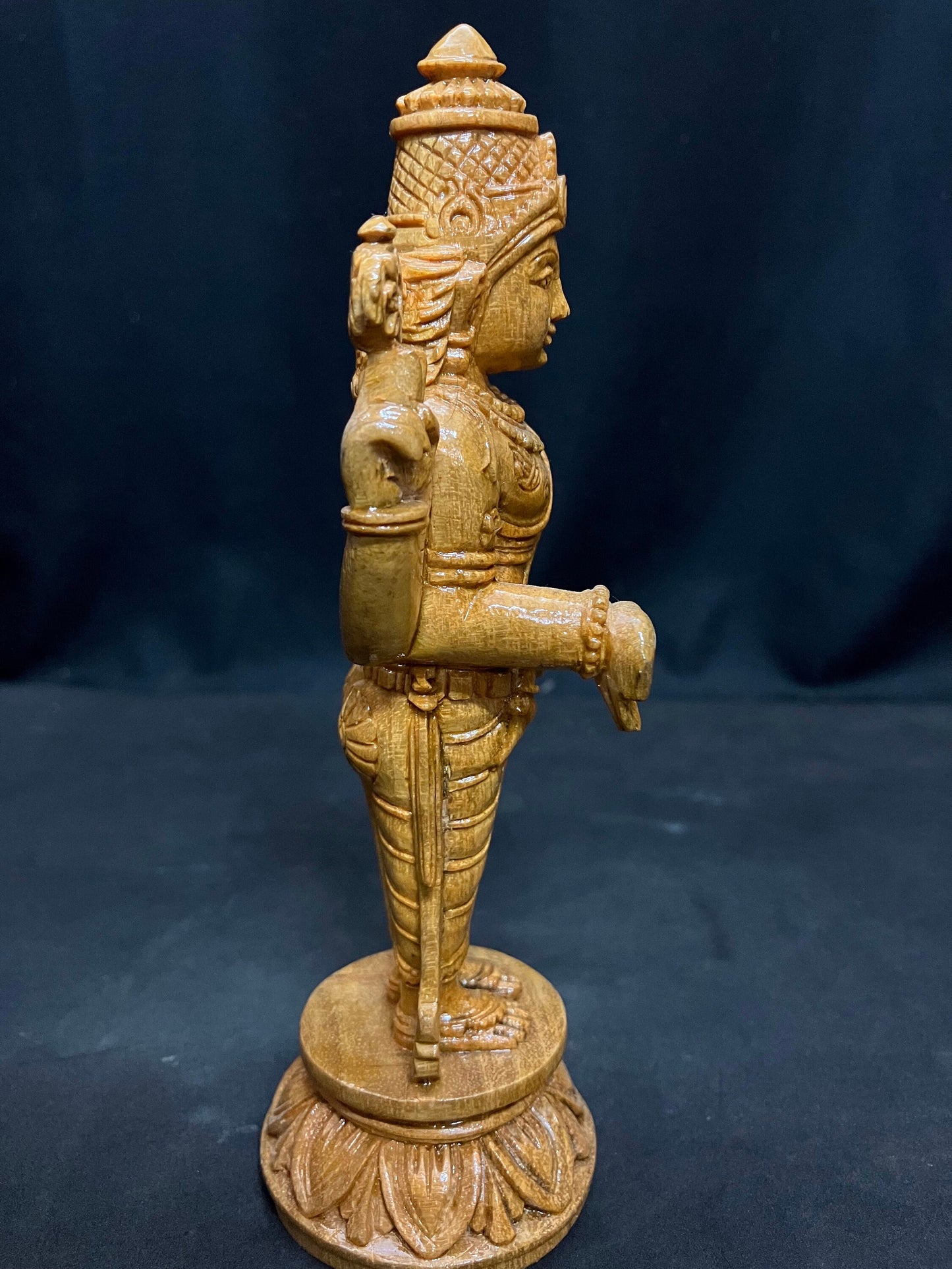 white teak made srinivasa swamy idol