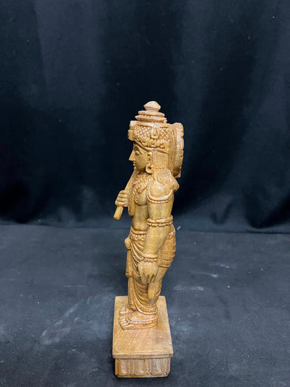 White teak made parashurama idol