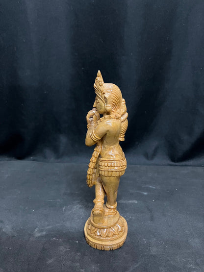 White teaks made krishna idol