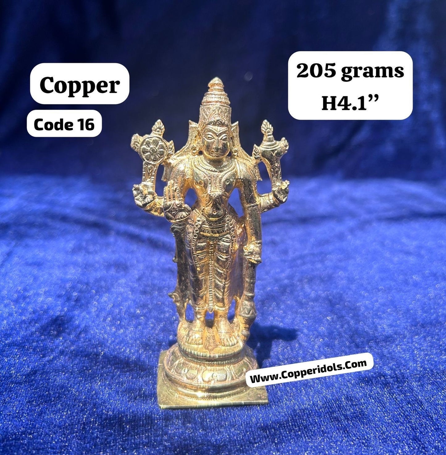 prasiddh copper idols present copper idol of ranganatha swamy / balaji / vishnu