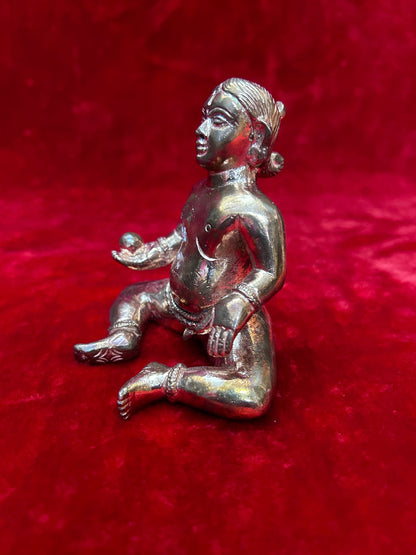 Copper made bala krishna/ Butter ball krishna/ Navaneeta krishna/Little krishna